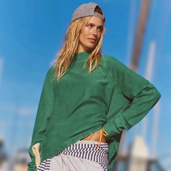 FP Movement by Free People Tops - NEW Free People x FP Movement Restoration Layering Top in Green
